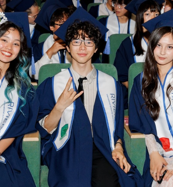 Students at their graduation ceremony